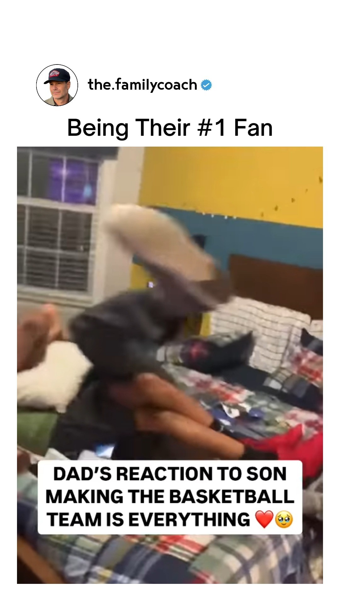 Instagram post by @the.familycoach for House of Highlights. Caption reads: Pops was so proud. 🥹❤️

Credits to:....