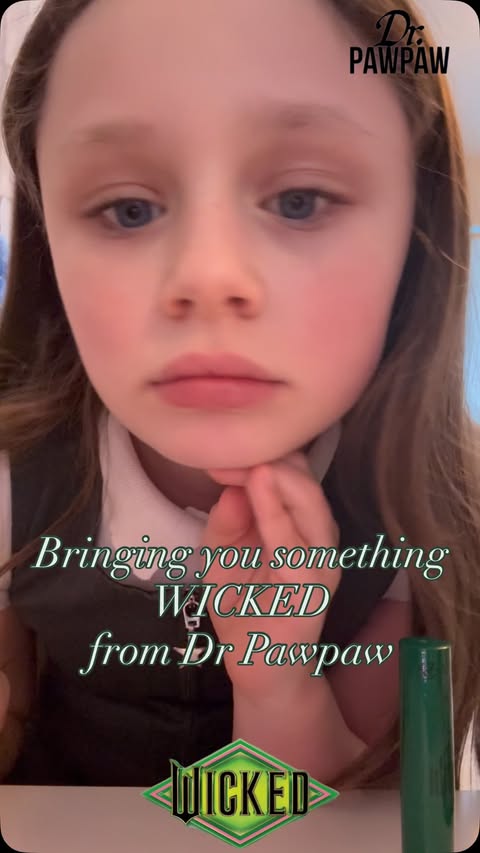 Instagram post by @xolivia_georgiaxnatalie for Dr.pawpaw. Caption reads: [...] Bringing you something 'WICKED' 💚🩷....