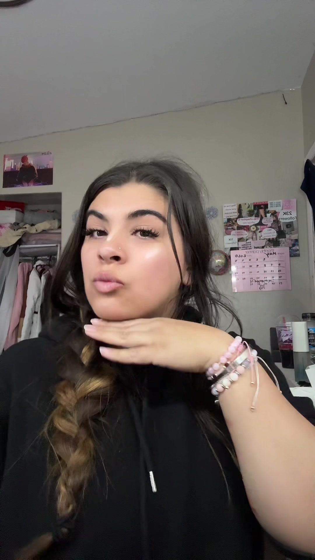 TikTok post by @queen_itza1 for Heaven Pink. Caption reads: Go check out @Heaven Pink makeup!💕 #pr #tiktok....