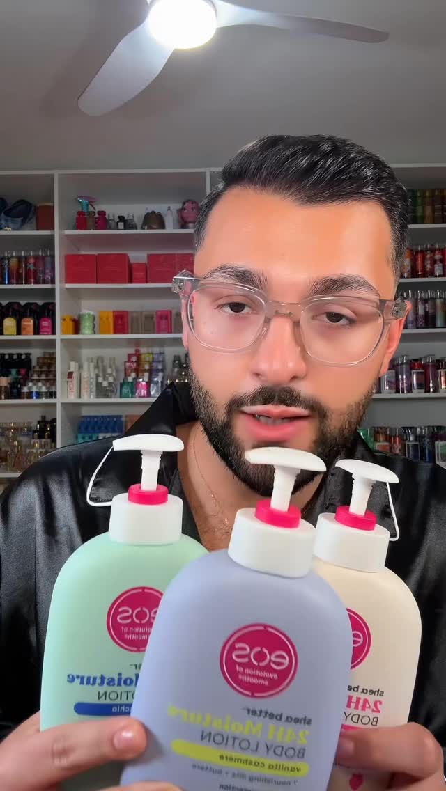 Instagram post by @paulreactss for eos Products. Caption reads: let’s talk about my three favorite gourmand....