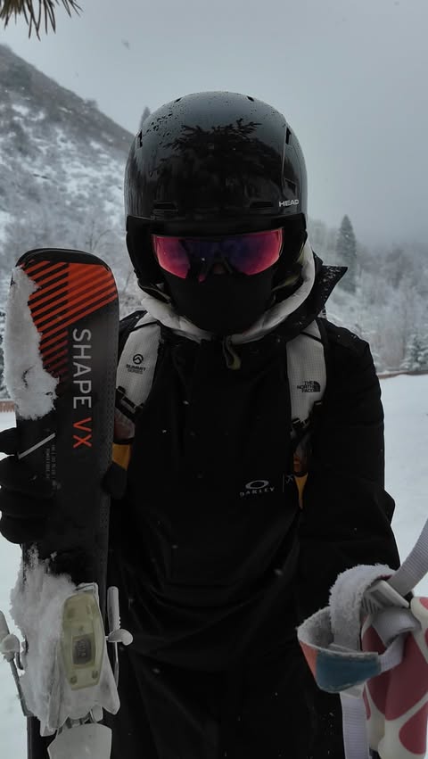 Instagram post by @adventureswithamina for Oakley. Caption reads: [...] one ticked off the list ✅ Had my @oakleymeta....