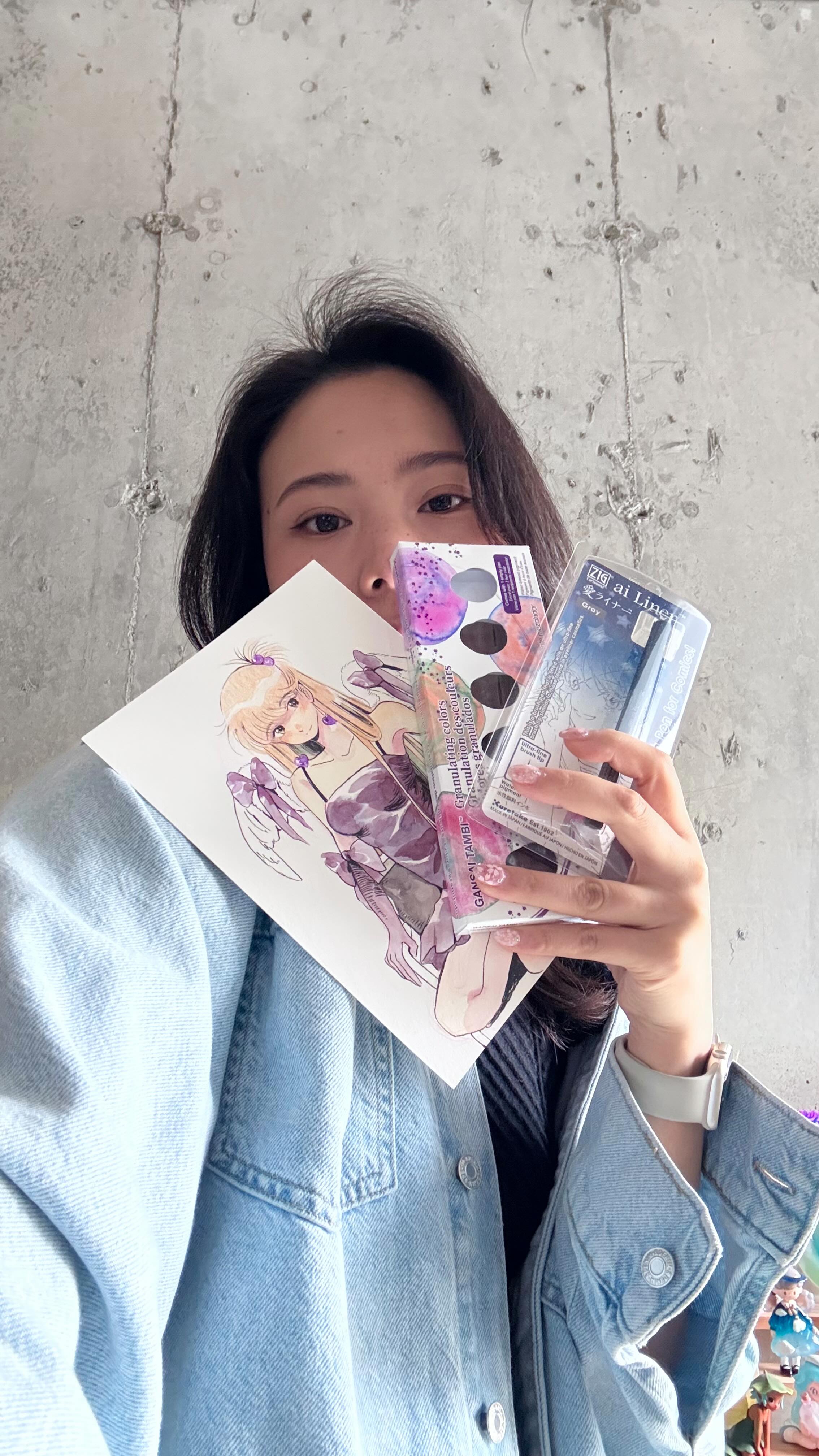 Instagram post by @draa_________ for Kuretake ZIG. Caption reads: Which color is your fav from this....