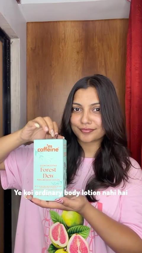 Instagram post by @shrutii_achrekar for MCaffeine. Caption reads: [...] for that soft, fresh-feeling skin!....