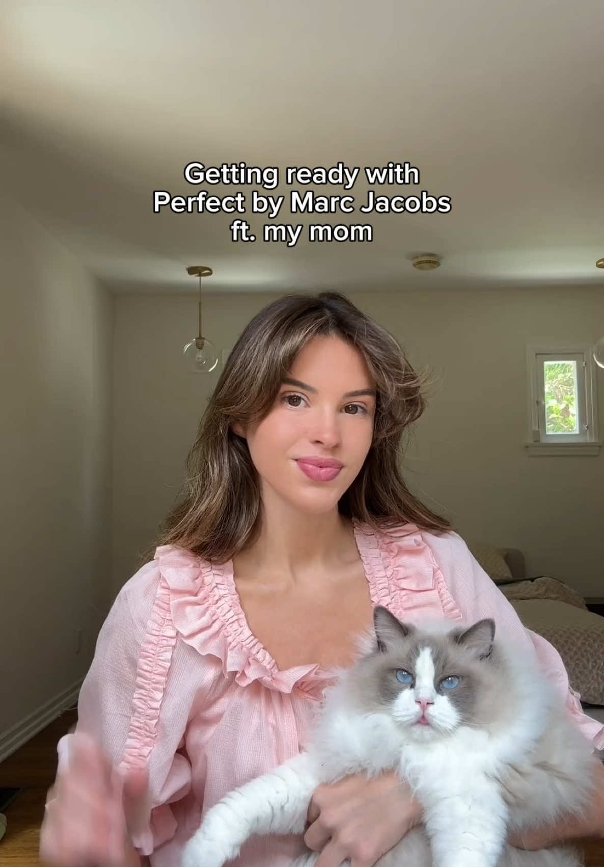 TikTok post by @lyssielooloo for Marc Jacobs Fragrances. Caption reads: apparently my mom thinks I talk like this but she....