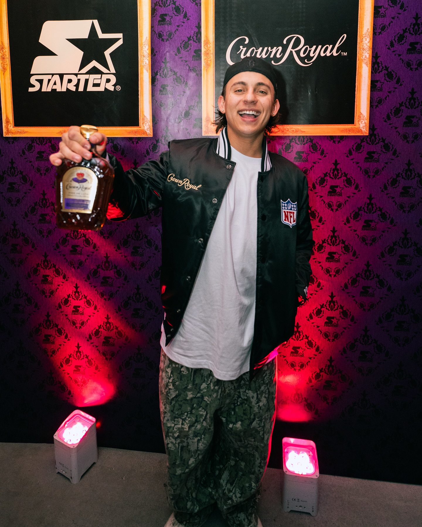 Instagram post by @calesaurage for Crown Royal. Caption reads: #ad I had a amazing weekend with @crownroyal for....
