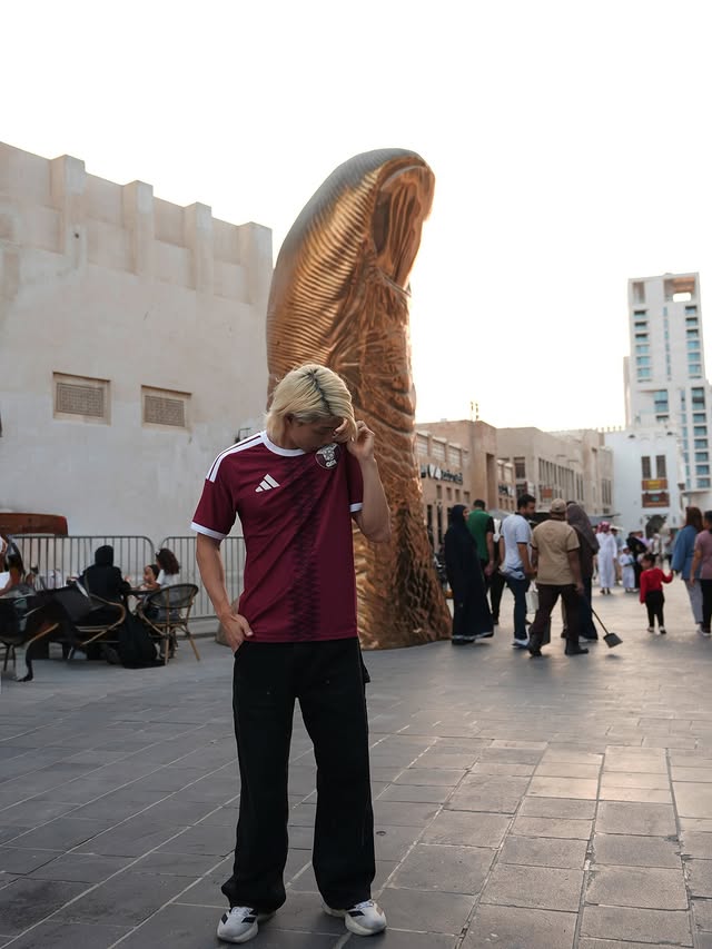 Instagram post by @taiyojr.10 for Visit Qatar. Caption reads: [...] Qatar 🙏
@arabcupqa @roadtoqatar_en....