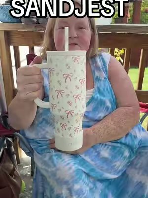 TikTok post by @kelleyb69 for Sandjest. Caption reads: Sandjest 40 ounce Tumblr well built great gift....
