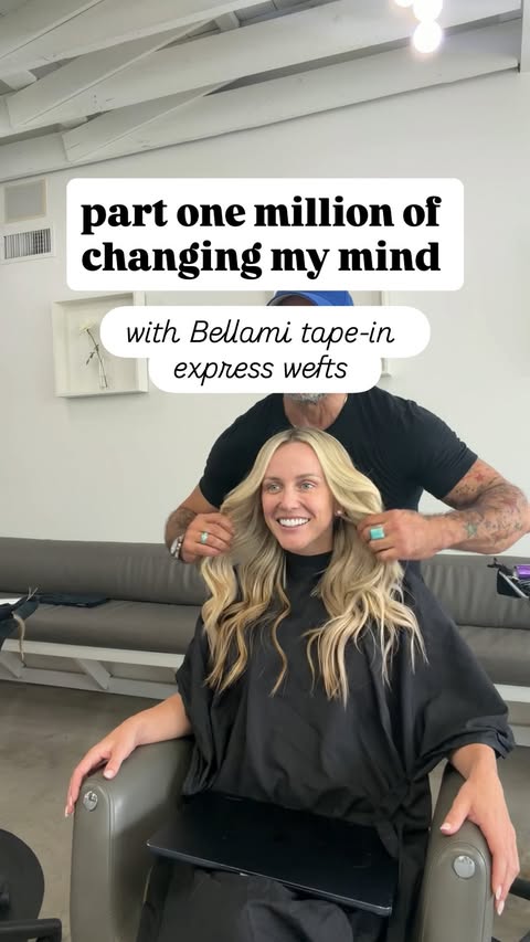 Instagram post by @thecorporatemama for BELLAMI Hair®. Caption reads: I cut my hair. LOVED IT. But I’m also impulsive....