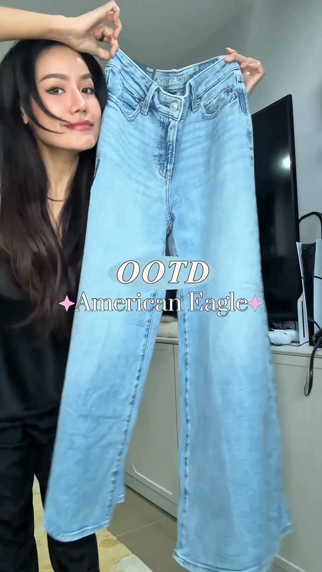 Instagram post by @fahplaifa_ for American Eagle. Caption reads: The kind of outfit that never goes out of style.....