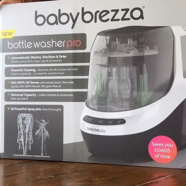 Instagram post by @pinark_usa for Baby Brezza. Caption reads: Would you believe this little machine does it all?....