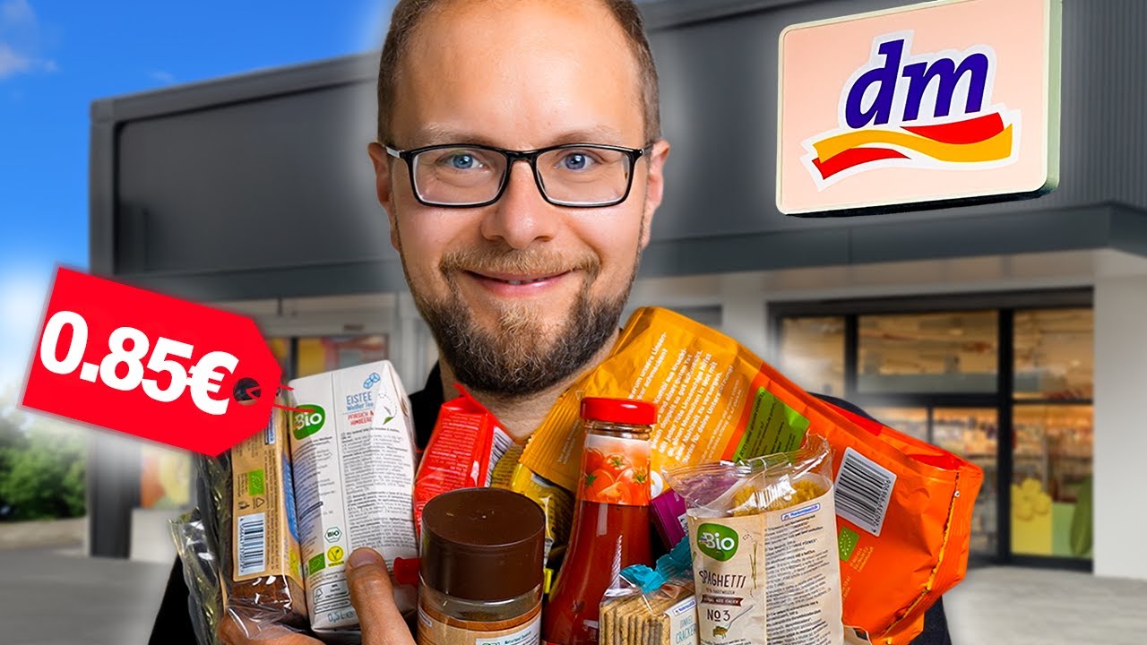 YouTube post by @Yammibean for everdrop. Caption reads: Geheimtipps bei DM: 11 Lebensmittel die ich IMMER....