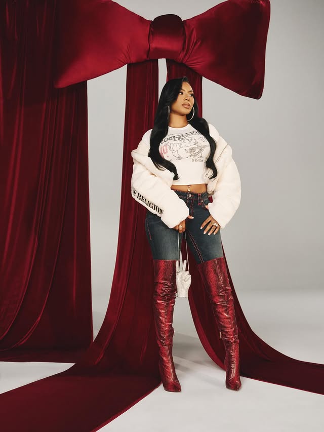 Instagram post by @alisahchanel_ for True Religion. Caption reads: Black Friday but stylish — TR understood the....