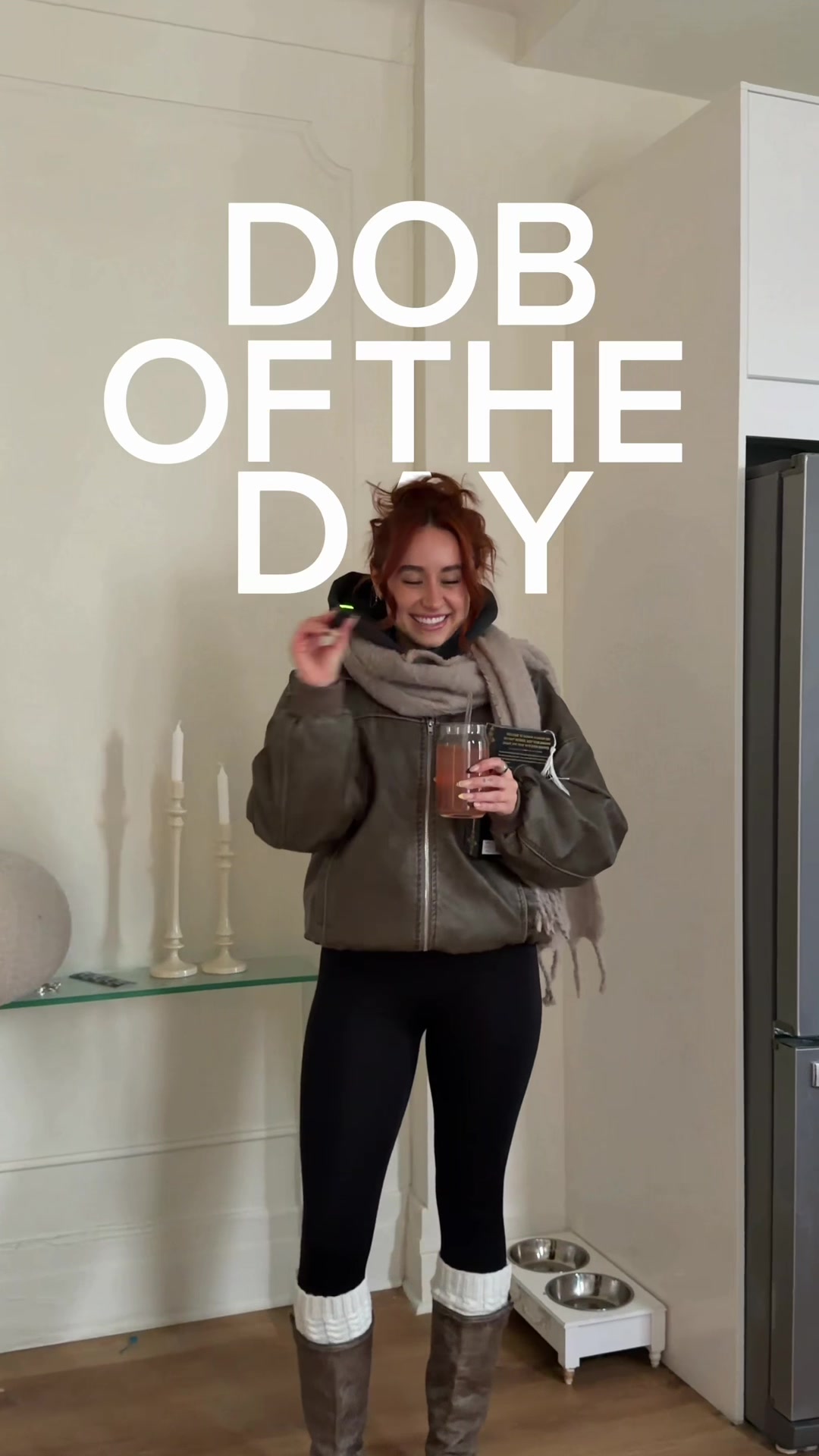 TikTok post by @lettersfrommads for Princess Polly. Caption reads: babies first DOB!🍸📖🕯️  Drink - @Velvet Hammer....