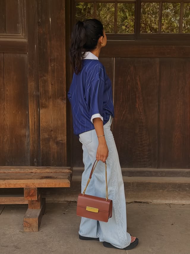 Instagram post by @hiananyaa_ for Ateliers Auguste. Caption reads: Photo dump with my purse from @ateliersauguste 🤎....
