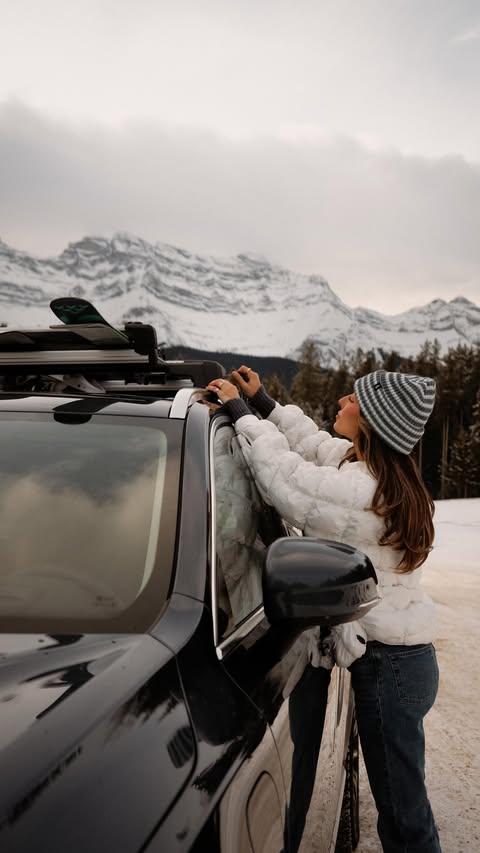 Instagram post by @mayakapouranis for Volvo Cars. Caption reads: #VolvoCarPartner The road everyone warns you....