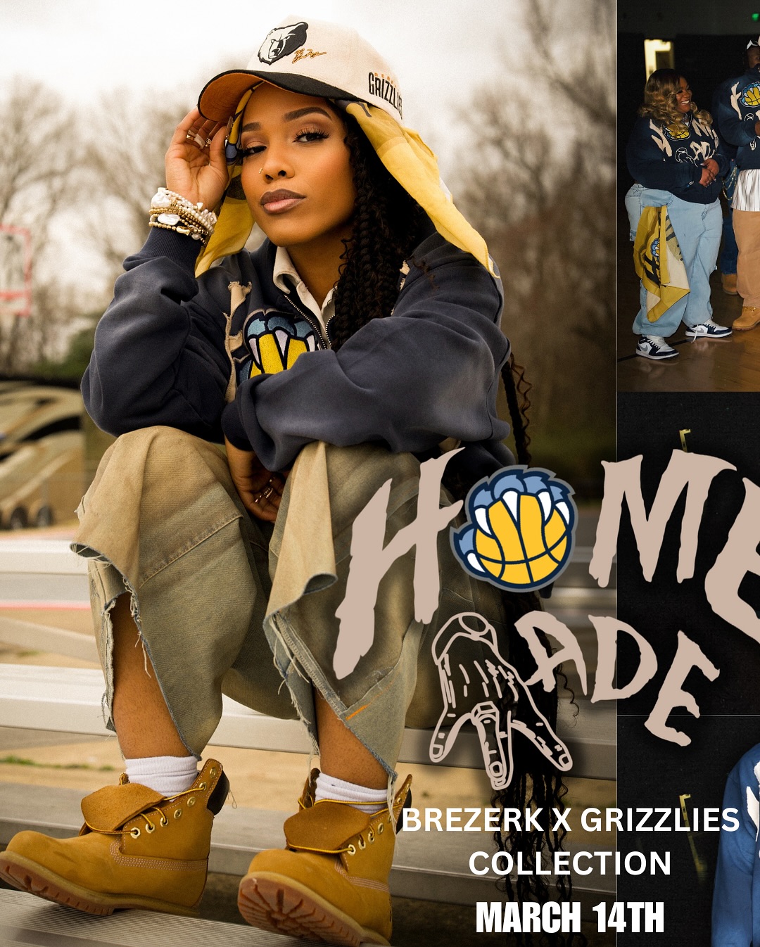 Instagram post by @brezay__ for Hennessy. Caption reads: MEMPHIS THIS FRIDAY! March 14 the “H🏀ME 〽️ADE”....