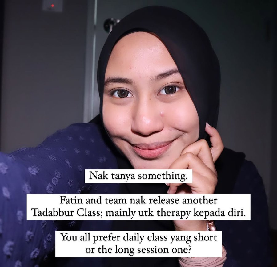 Instagram post by @fatinnnabila for Empower Quran Global. Caption reads: cause your idea matters hehe👇🏼🥰 Lets create a....