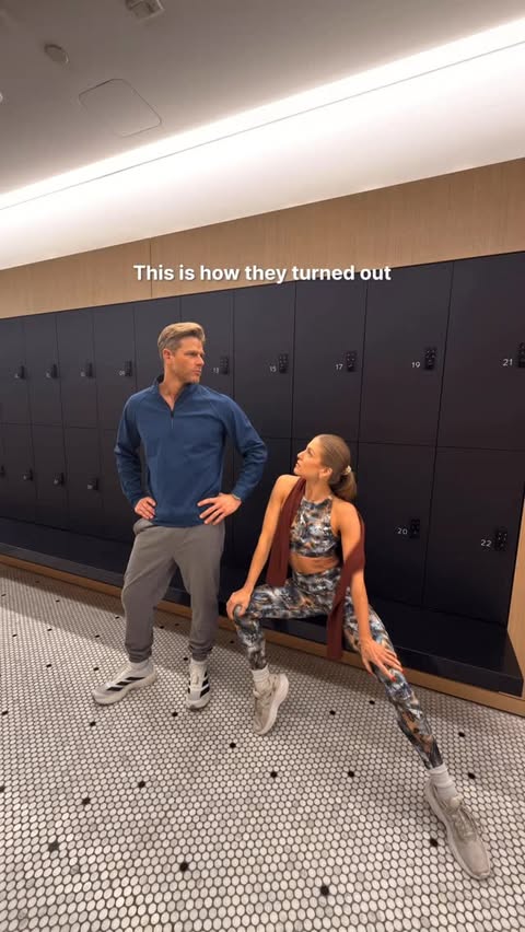 Instagram post by @rebeccakennedynyc for Peloton. Caption reads: Do you think we nailed the technique?😂📸.