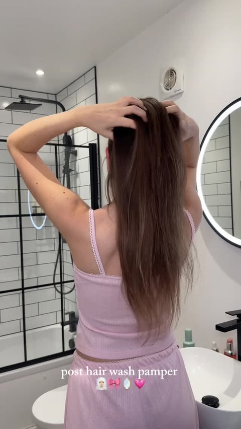 Instagram post by @blueusual for FENTY HAIR. Caption reads: [...] leave-in treatment spray* @fentyhair the....