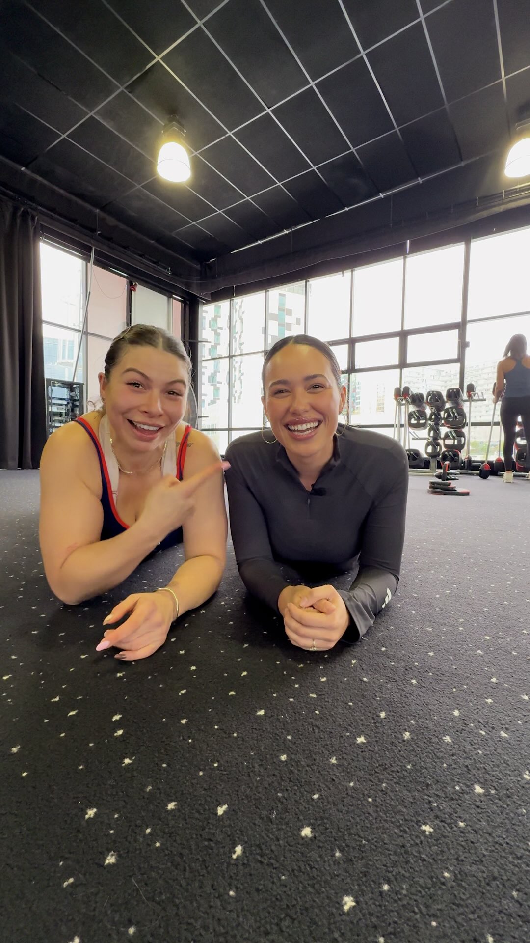 Instagram post by @_kaylahblayr_ for LES MILLS. Caption reads: Would you go trick-or-treating at Glen’s house? 👀.