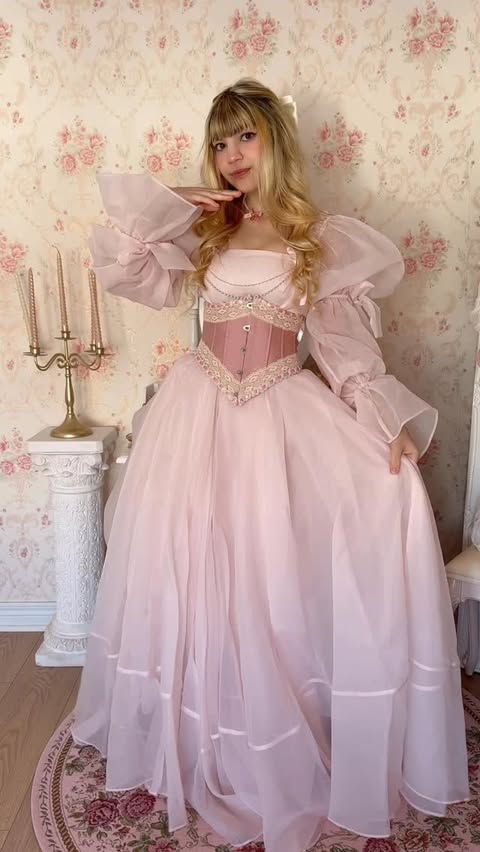 Instagram post by @cottondolly for LaceMade. Caption reads: [...] Outfit details: Dress: @selkie Corset....