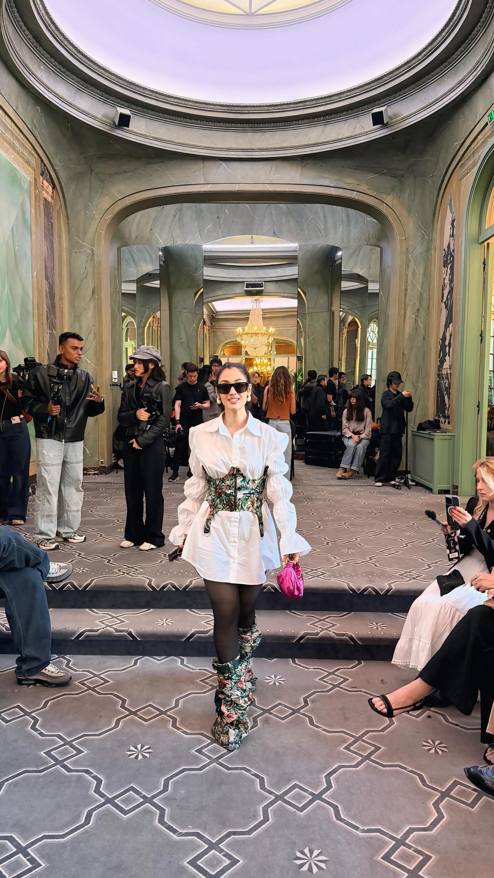 Instagram post by @officialaditisharma for JBL. Caption reads: JBL at Paris Fashion Week! ❤️‍🔥

Sound doesn’t....