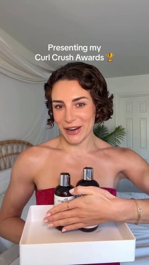 Instagram post by @itsmarinaann for CURLSMITH. Caption reads: Two @curlsmith_official products to add to your....
