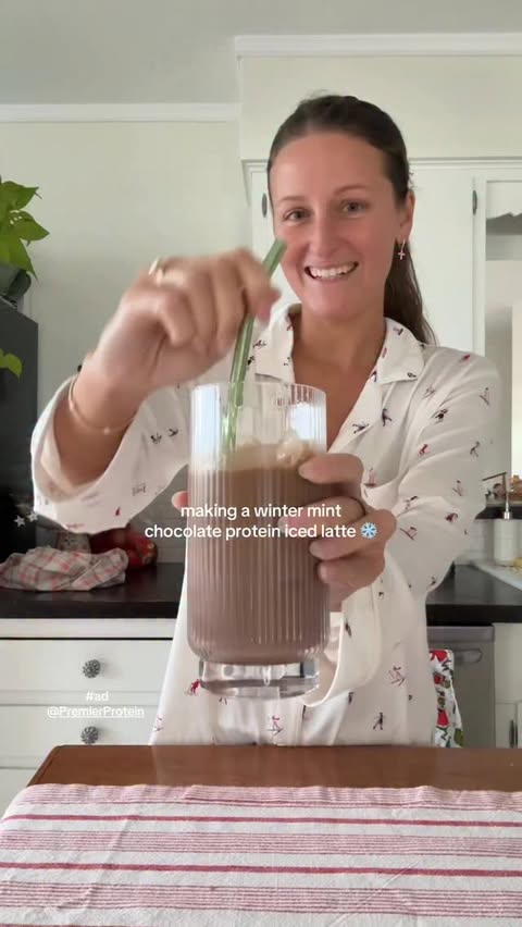 Instagram post by @hanna_noellee for Premier Protein. Caption reads: [...] morning coffee even better with the premier....