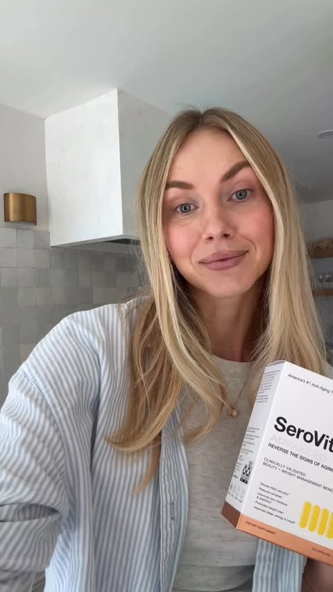 Instagram post by @ashlee.annn for serovital. Caption reads: When I can show up with more energy and a balanced....