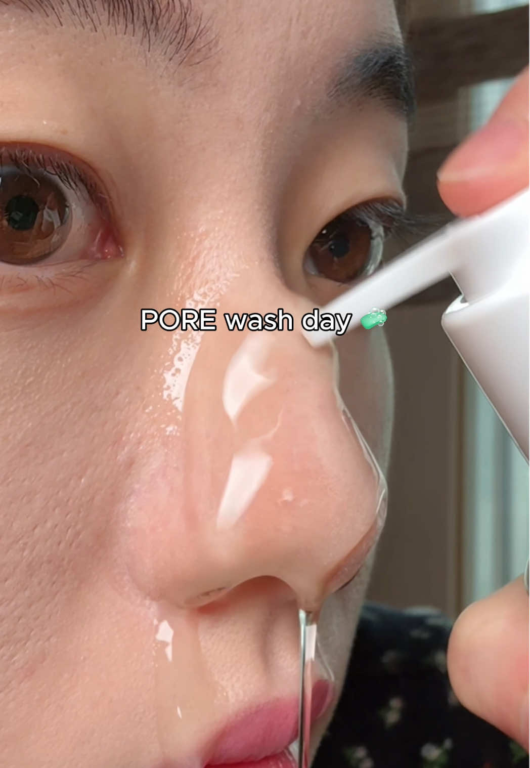 TikTok post by @heylina2484 for Haruharu Wonder. Caption reads: Sometimes double cleansing can be a bit harsh, but....