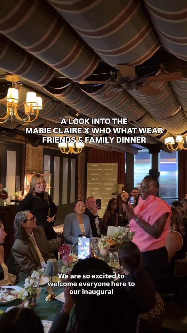 Instagram post by @hillarykerr for Who What Wear. Caption reads: [...] evening at the @marieclairemag x....