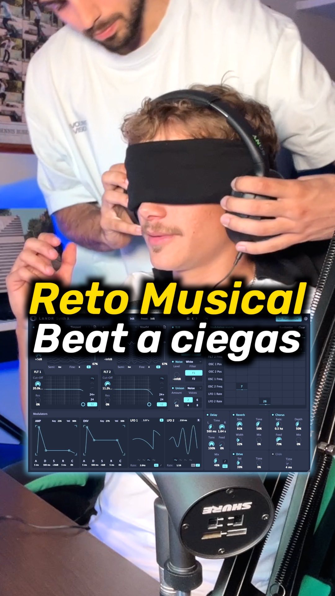 Instagram post by @trackerbits for LANDR. Caption reads: [...] #musica #beatmaking #producer #ableton....