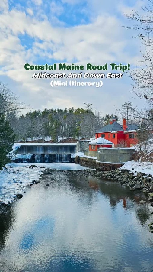 Instagram post by @travelingmainers for Visit Maine. Caption reads: Are you visiting Midcoast and Downeast Maine this....