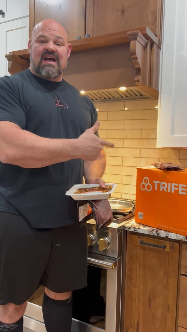 Instagram post by @shawstrength for TRIFECTA. Caption reads: [...] can save 50% off your first order of....