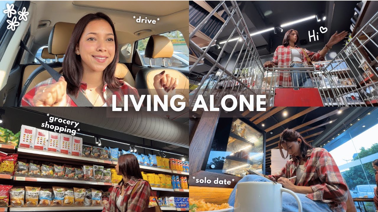 YouTube post by @AshnaChand for Wishlink. Caption reads: Living Alone Diaries ❤️🏠 Solo Date, Grocery....