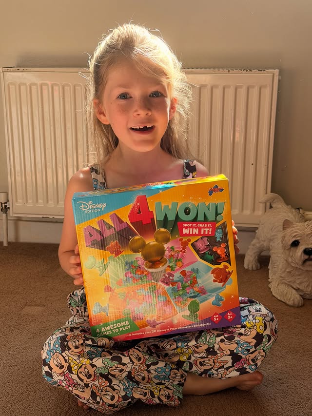 Instagram post by @artscraftsandfamilylife for TOMY. Caption reads: [...] #all4wontrial @drumondpark @gamesbytomy....