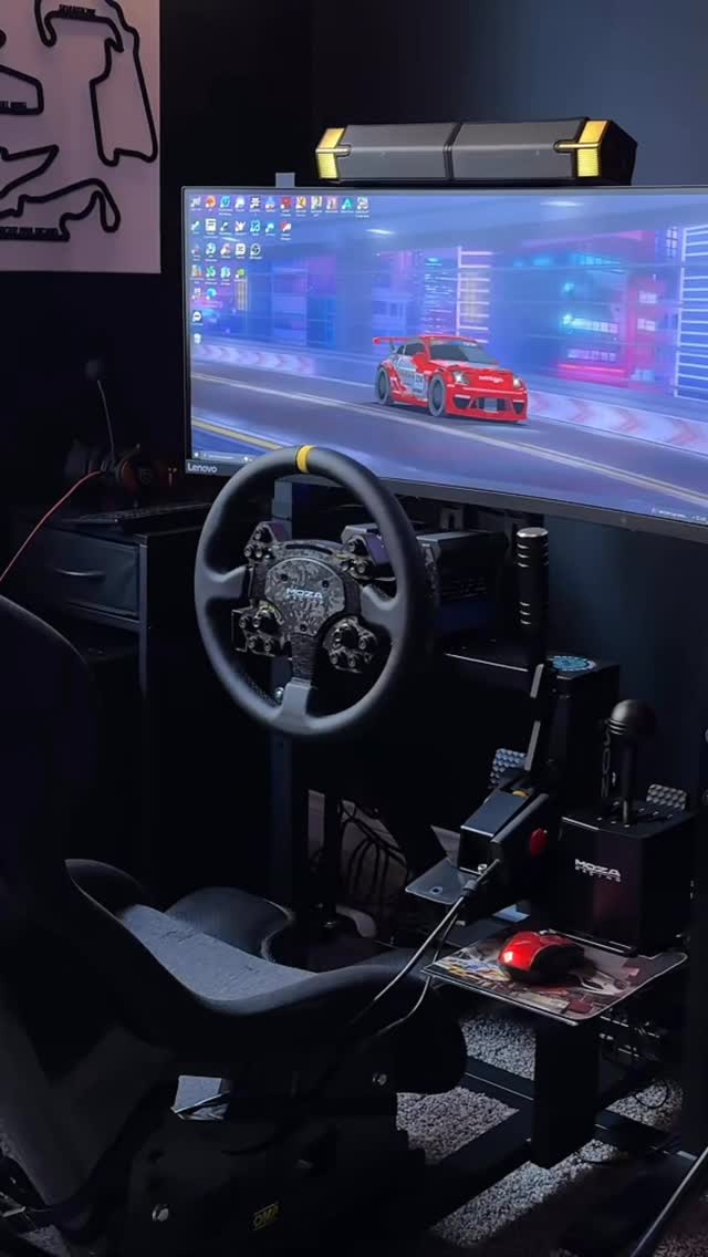 Instagram post by @istubzz for MOZA Racing. Caption reads: [...] on my YouTube! #DriveWithMoza #mozaracing....