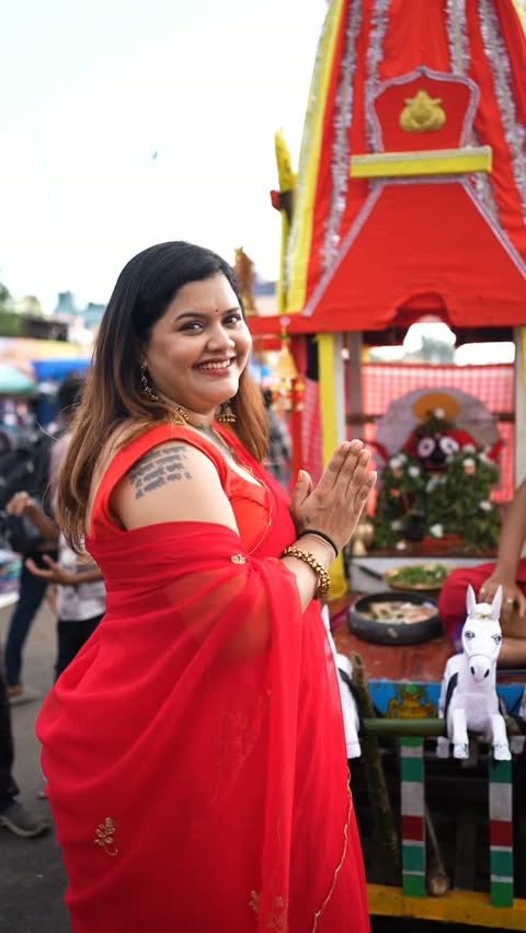Instagram post by @smrutisreee for Aashirvaad. Caption reads: [...] that shape them. This Rath Yatra, Aashirvaad....