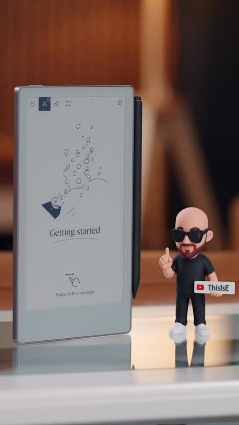 Instagram post by @thisisetv for reMarkable. Caption reads: [...] without living inside a screen. The....