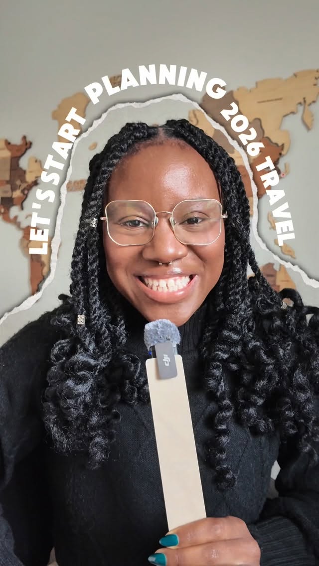 Instagram post by @tosinfinityandbeyond for G Adventures. Caption reads: ad | If your 2026 mood is: more stamps, more....