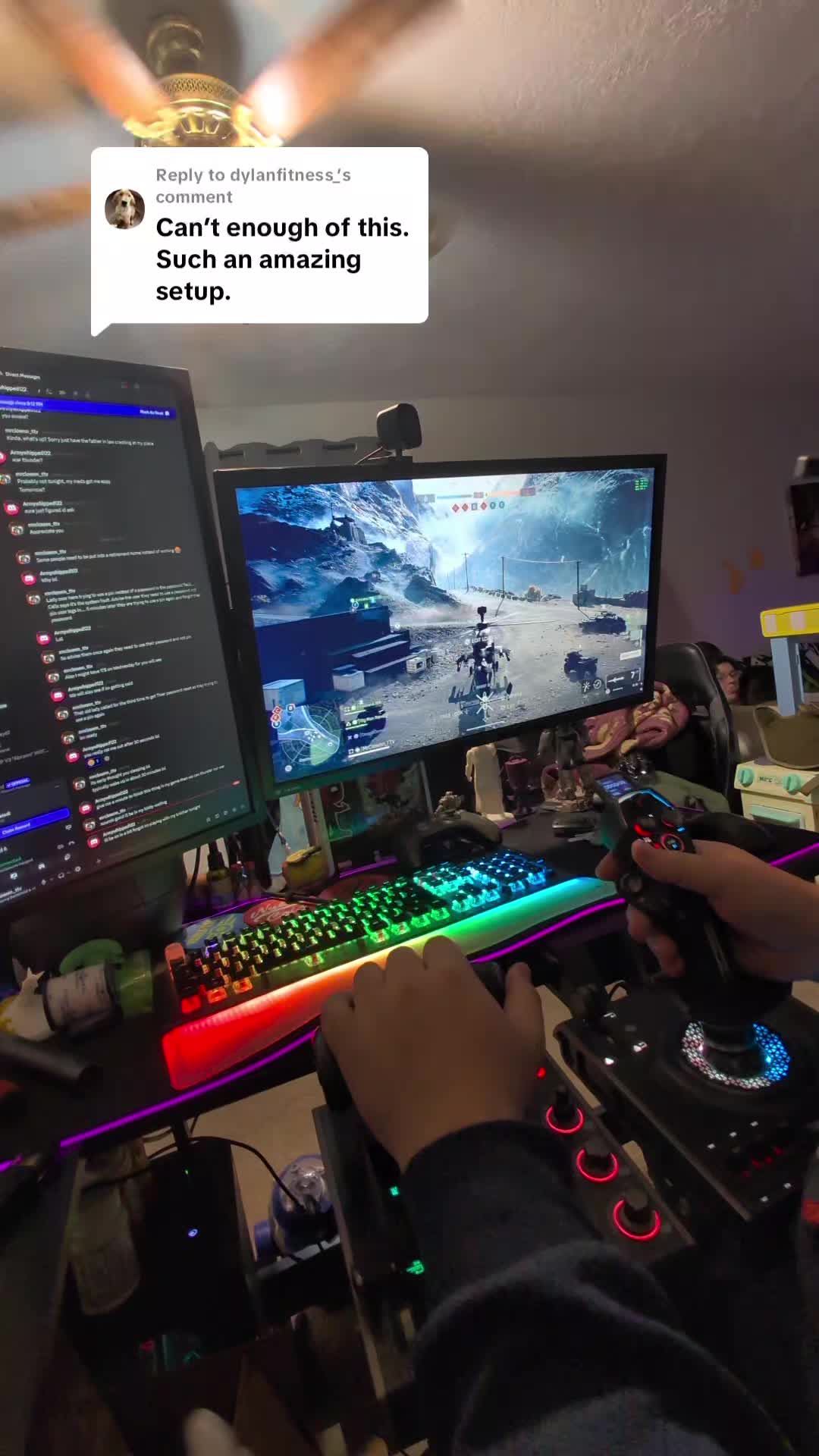 TikTok post by @mrclownn_ttv for Turtle Beach. Caption reads: Replying to @dylanfitness_ I love my Flight deck....