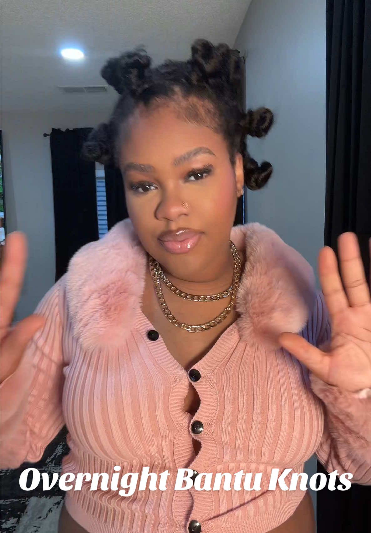 TikTok post by @thegirlbai for Curlyme. Caption reads: My fav half wig look so far 😍 Hair from @CurlyMe....