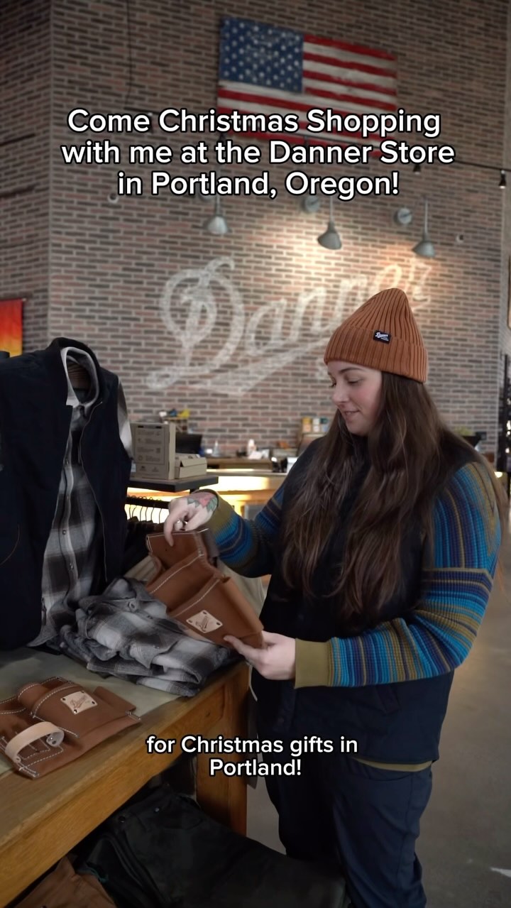 Instagram post by @jessicarosepnw for Danner. Caption reads: The Danner Store is such a fun place to go....