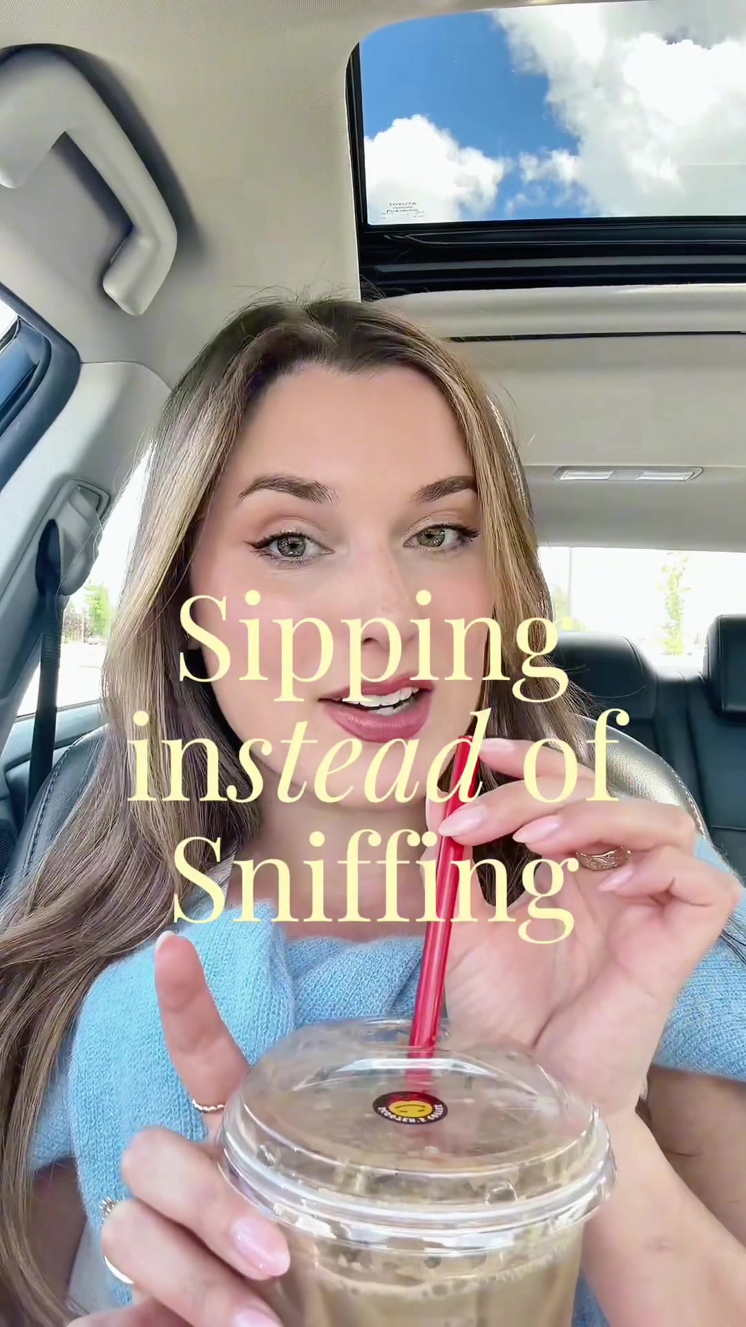 TikTok post by @thetopnotes for Scooter's Coffee. Caption reads: [...] limited time dirty soda flavor 🥤....
