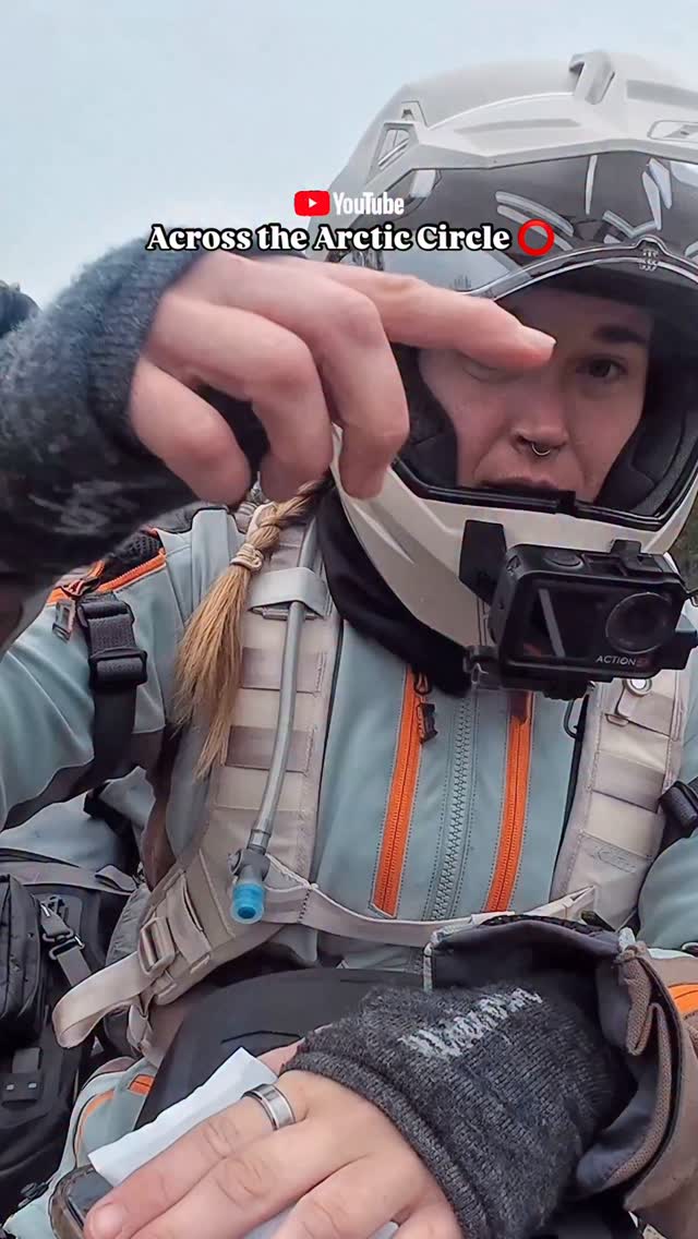 Instagram post by @krikkosadventures for Mosko Moto. Caption reads: [...] 🧥 Klim Motorcycle Clothing 🎒 Mosko Moto....