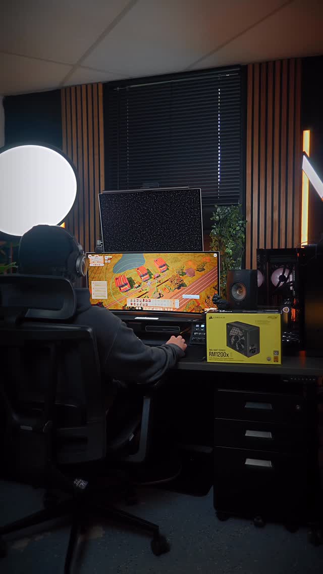 Instagram post by @avrgtech for CORSAIR. Caption reads: The power supply that actually makes your build....