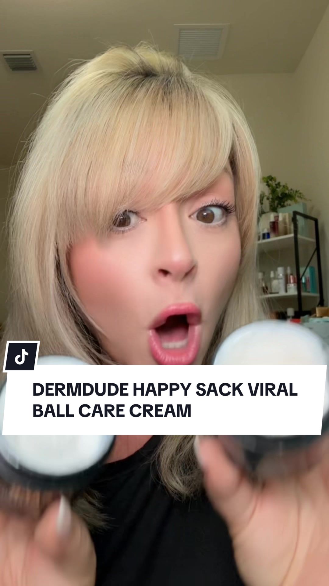 TikTok post by @ablondegirlsambition for Derm Dude. Caption reads: [...] 🍓🍭 Grab your fav at the link! #dermdude....