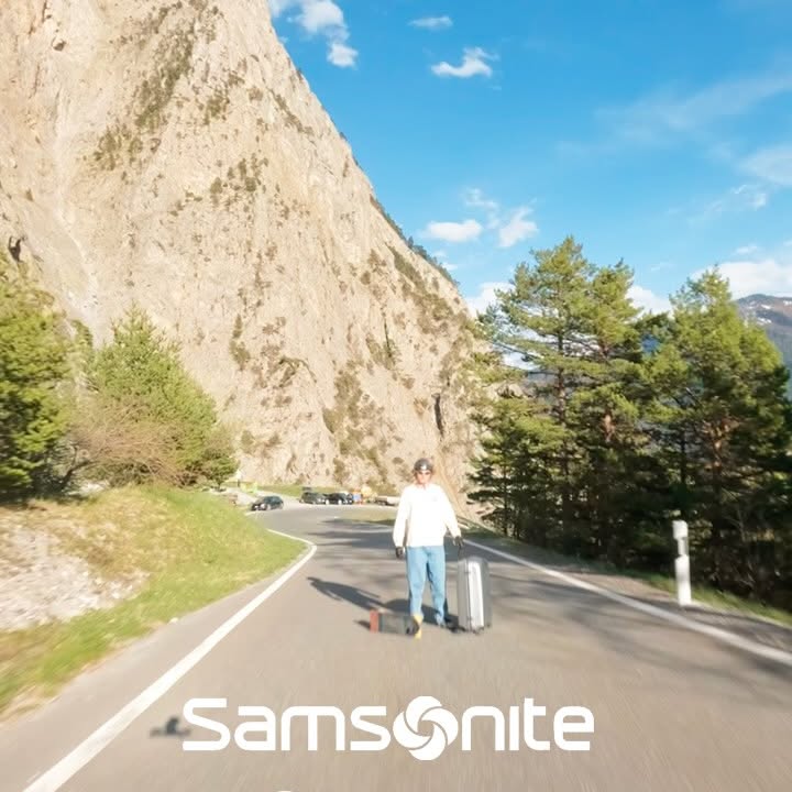 Instagram post by @gregoireschwab for SAMSONITE. Caption reads: #ad
Reliable, durable, light and ready for....