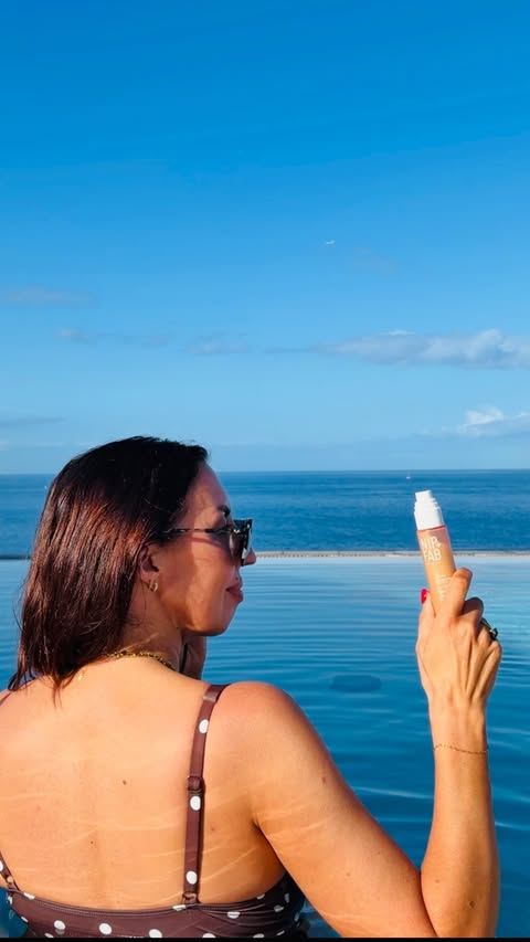 Instagram post by @thelaurasummers for NIP+FAB. Caption reads: AD Final morning in Tenerife but still time to....