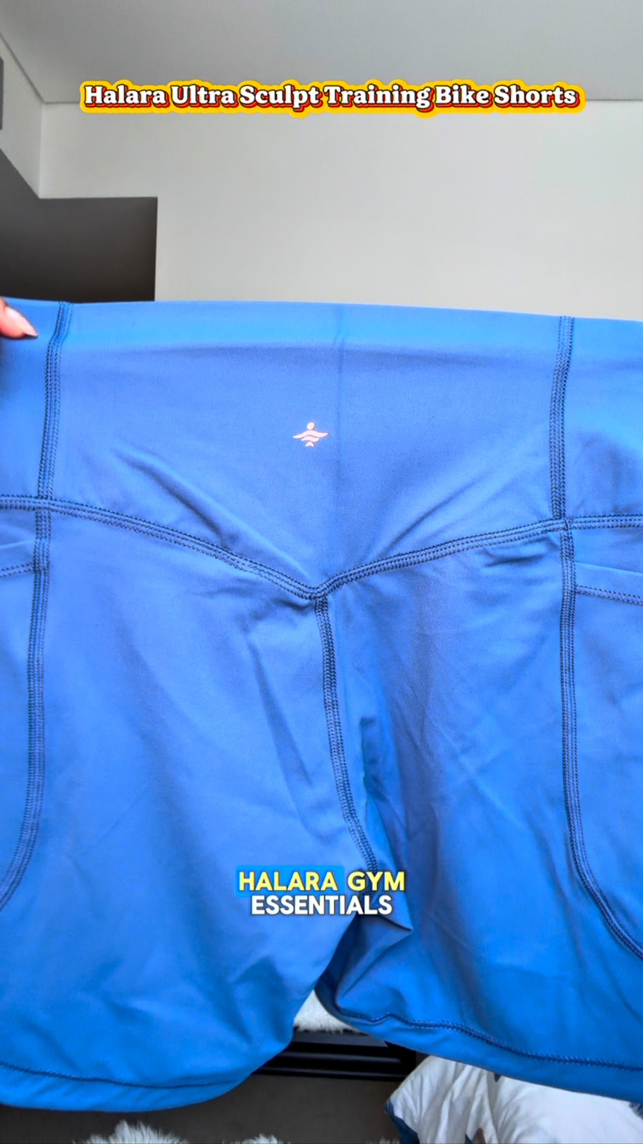 Instagram post by @seemafvlkrum for Halara. Caption reads: Smooth fabric, easy movement, and a fit that feels....